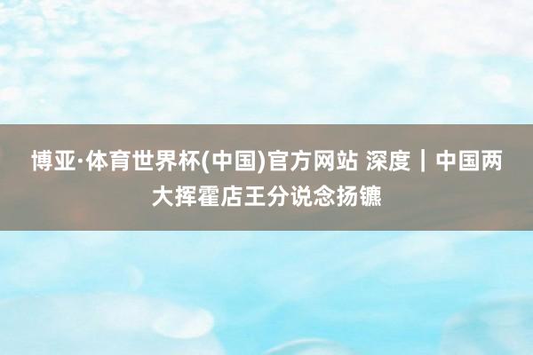 博亚·体育世界杯(中国)官方网站 深度｜中国两大挥霍店王分说念扬镳
