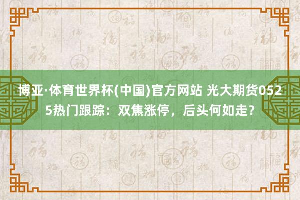 博亚·体育世界杯(中国)官方网站 光大期货0525热门跟踪：双焦涨停，后头何如走？