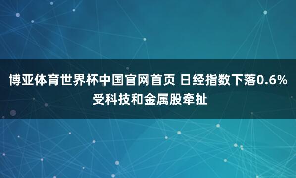 博亚体育世界杯中国官网首页 日经指数下落0.6% 受科技和金属股牵扯